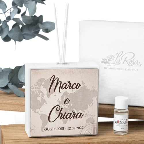 Bomboniere 2026 Tema Viaggio Profumatore a LED Personalizzabile