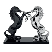 Idea Regalo Cavalli Argento e Nero su Base