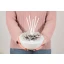 Idea Regalo Natale - profumatore in ceramica bianca e fiore argento