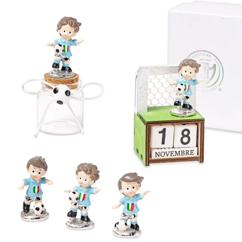 Bomboniere 2026 Linea Mondiale Calciatori italia in resina