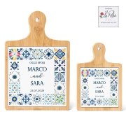 Bomboniere Tema Maioliche Personalizzate Tagliere in legno