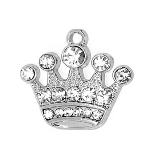 Ciondolo Corona con strass per Bomboniere