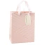 Shopper rosa per bomboniere o wedding bag con decori a strisce laminati in oro