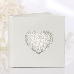 guest book 60 pag. con cuore traforato