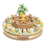 Torta Bomboniere da 20 Fette con animali della giungla