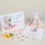 Partecipazioni Matrimonio Originali con sposi disegno stile bambino - Cicogna