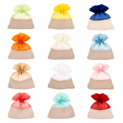 Bomboniere 2026 Linea Todi Sacchettini economici in organza e yuta colorati