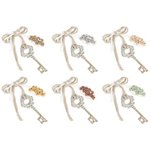 Bomboniere 2026 Ciondolo Chiave Portafortuna con parole assortite