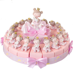 Torta Bomboniere Battesimo Bimba 18 Fette con Principesse