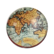Applicazione mondo vintage in vetro diametro 3 cm