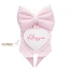 Fiocco Nascita rosa per nascita bimba con cuore ricamabile