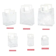 Shopper in pvc con manico in ecopelle per bomboniere