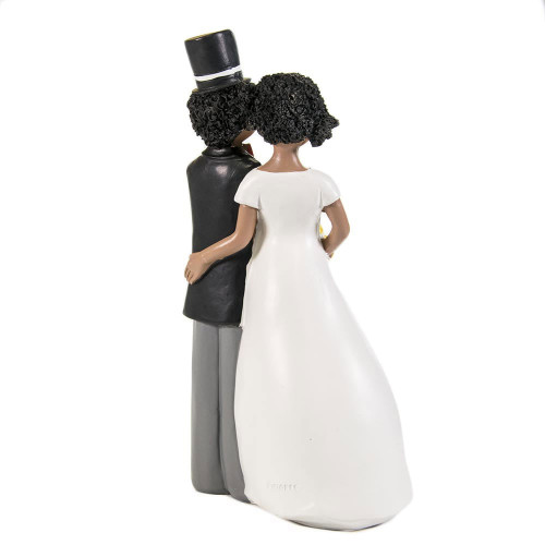 Cake Topper Matrimonio romantico sposi di colore