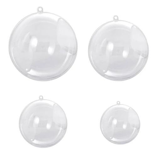 Sfere in plexiglass portaconfetti trasparenti apribili da appendere