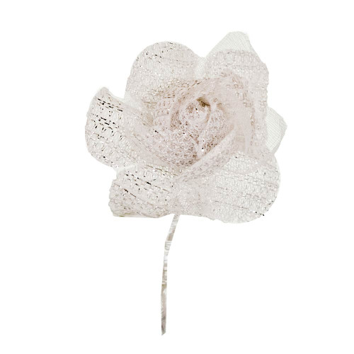 bocciolo fiore argento per bomboniere da 3 cm