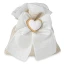 Ultimi 35 pezzi Sacchettino Rustico Portaconfetti Bianco con fiocco ed applicazione cuore