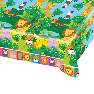 Tovaglia 120x180 in plastica con animali festa Tema Giungla