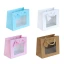 Shopper con finestra bianche rosa celeste avana