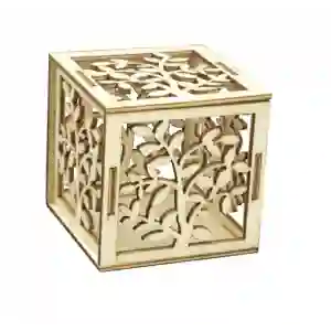 Ultimi 24 pezzi scatoline cubo portaconfetti in legno Albero della vita