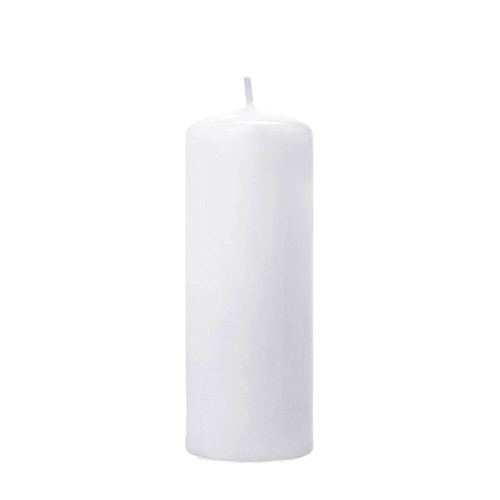 candela tubo tondo bianco