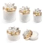 Bomboniere 2025 Candele Diamond Oro con fiore in Cristallo - Alta Qualità
