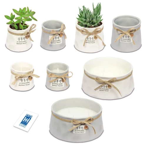 Bomboniere Solidali Quadrifoglio Linea Terra 2026 in ceramica