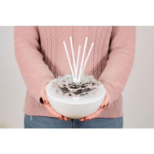 OFFERTA_TOP Regalo Profumatore Maxi in argento e porcellana