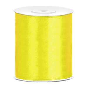 Nastro in raso 100 mm rotolo da 25mt colore Giallo