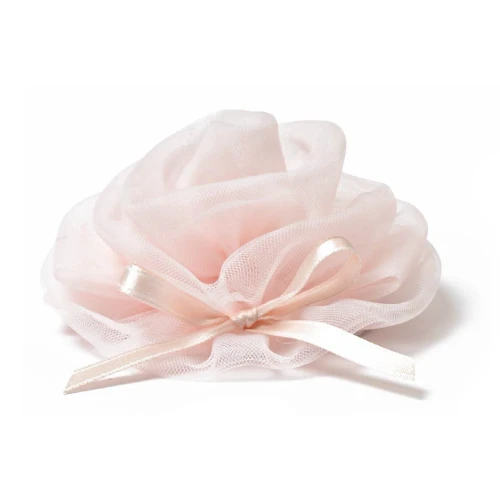 Bomboniere 2025 Linea Plissé Sacchettino Portaconfetti a forma di rosa girata in tulle