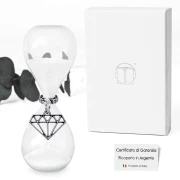 Bomboniere Nozze di Diamante Clessidre in vetro con ciondolo in argento
