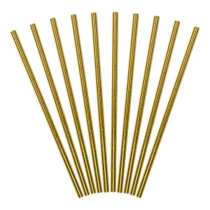 10 Cannucce di carta ORO