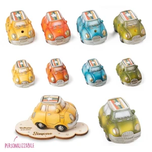 Bomboniera 2027 Linea SPEED Macchinina in Resina colorata Personalizzabile