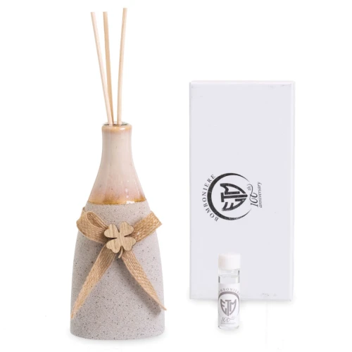 Ultimi 4 pezzi Bomboniera Profumatore in ceramica con quadrifoglio