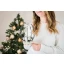 Idea Regalo Natale - Composizione con luce led e decori fatta a mano