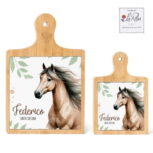 Bomboniere Tema Equitazione Personalizzate Tagliere in legno