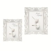 Bomboniere Regalo Cornici Portafoto Bianco Decorato