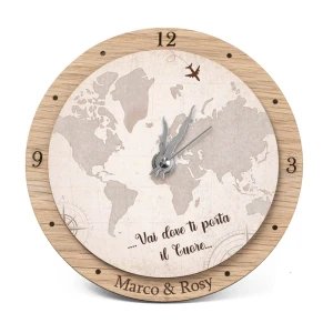 Bomboniere Tema Viaggio con frase ed aereo Orologio Personalizzato
