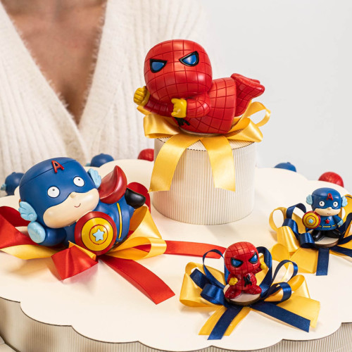 MEGA Torta Bomboniere Battesimo e Comunione Maschio 30 Fette con Spiderman e Capitan America