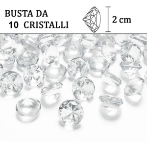 busta 10 cristalli grandi per decorazione