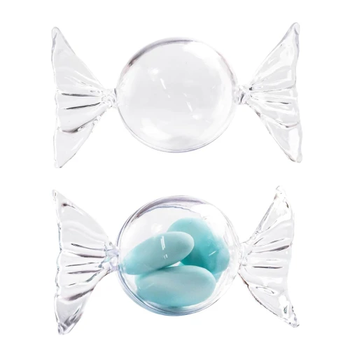 Scatoline a forma di Caramella Plexiglass Portaconfetti