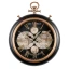 Regalo tema viaggio orologio grande mappamondo vintage nero