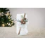 Idea Regalo Natale - Candela bianca con decoro natalizio