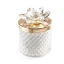Bomboniere 2027 Candele Diamond Oro con fiore in Cristallo - Alta Qualità