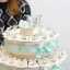 Torta Bomboniere tiffany con Farfalle da 35 fette