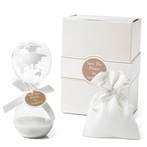 Bomboniere OFFERTISSIMA Stock Clessidre Linea Mondo Beige - clessidra