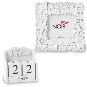 Bomboniere Utili calendario e cornice con farfalle e fiori