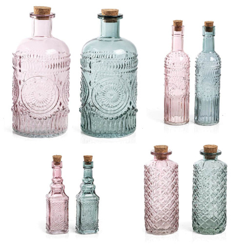 Bomboniere Utili bottiglie in vetro colorate tappo di sughero