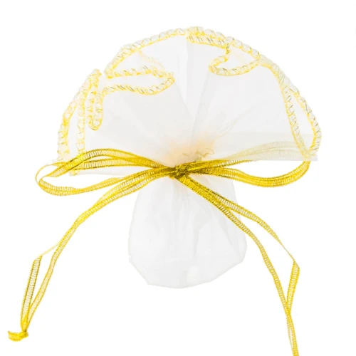 Tulle Oro con tirante per Bomboniere nozze d\'oro