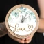 Bomboniere Tema Eucalipto con foglioline e scritta love Orologio Personalizzato