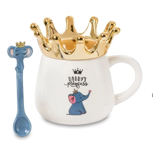 Bomboniere Tazze Mug Grande Elefantino con corona OFFERTISSIMA